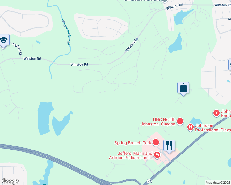 map of restaurants, bars, coffee shops, grocery stores, and more near 61 Verbena Drive in Clayton