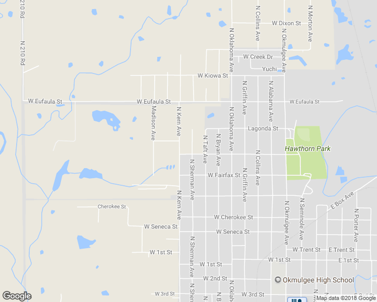 map of restaurants, bars, coffee shops, grocery stores, and more near 1101 West Melrose Street in Okmulgee