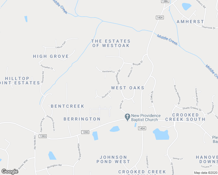 map of restaurants, bars, coffee shops, grocery stores, and more near 3112 Doulton Lane in Fuquay Varina