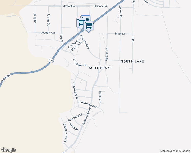 map of restaurants, bars, coffee shops, grocery stores, and more near 4313 Goat Ranch Road in Lake Isabella