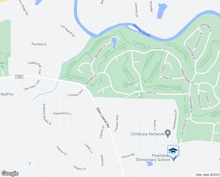 map of restaurants, bars, coffee shops, grocery stores, and more near 901 Birkdale Drive in Clayton