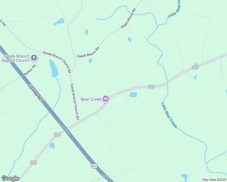 map of restaurants, bars, coffee shops, grocery stores, and more near 12720 North Carolina 902 in Bear Creek