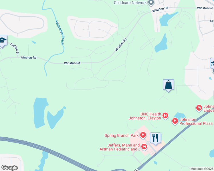 map of restaurants, bars, coffee shops, grocery stores, and more near 61 Verbena Drive in Clayton