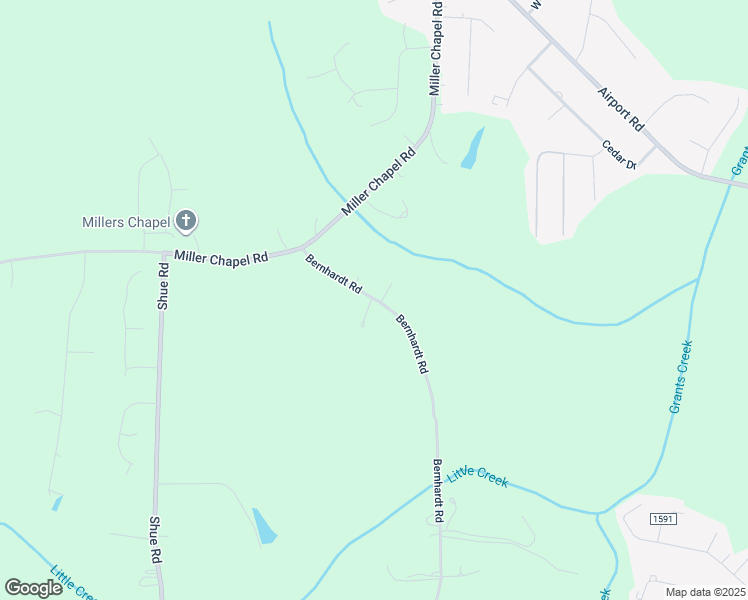 map of restaurants, bars, coffee shops, grocery stores, and more near 1415 Bernhardt Road in Salisbury
