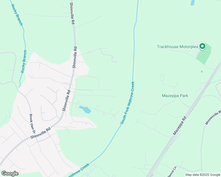 map of restaurants, bars, coffee shops, grocery stores, and more near 398 Shinnville Road in Mooresville
