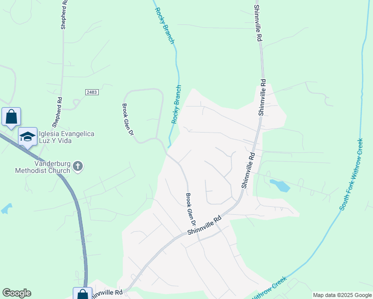 map of restaurants, bars, coffee shops, grocery stores, and more near 119 Jennifer Way in Mooresville