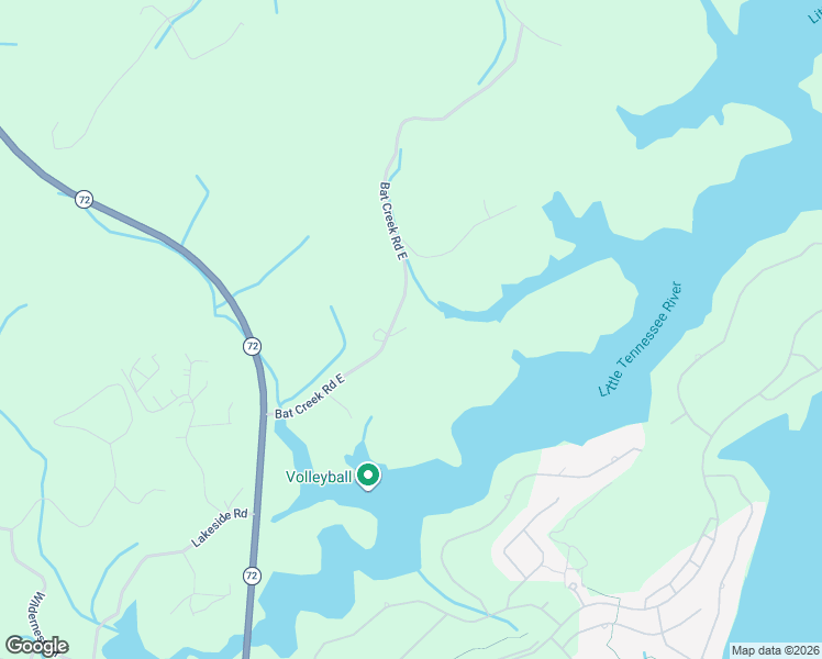map of restaurants, bars, coffee shops, grocery stores, and more near 2050 Bat Creek Road East in Vonore