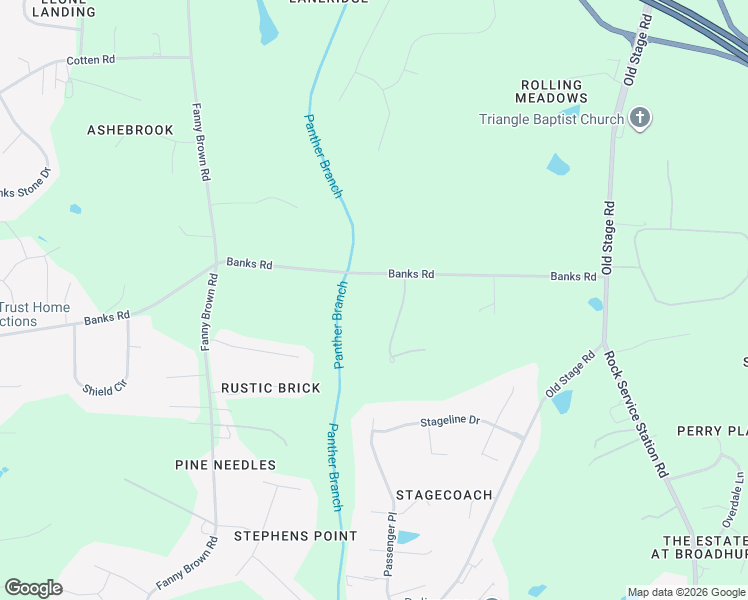 map of restaurants, bars, coffee shops, grocery stores, and more near 2809 Banks Road in Raleigh