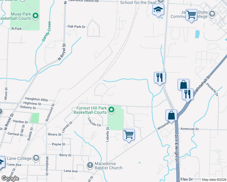 map of restaurants, bars, coffee shops, grocery stores, and more near 30 Bronzewood Cove in Jackson