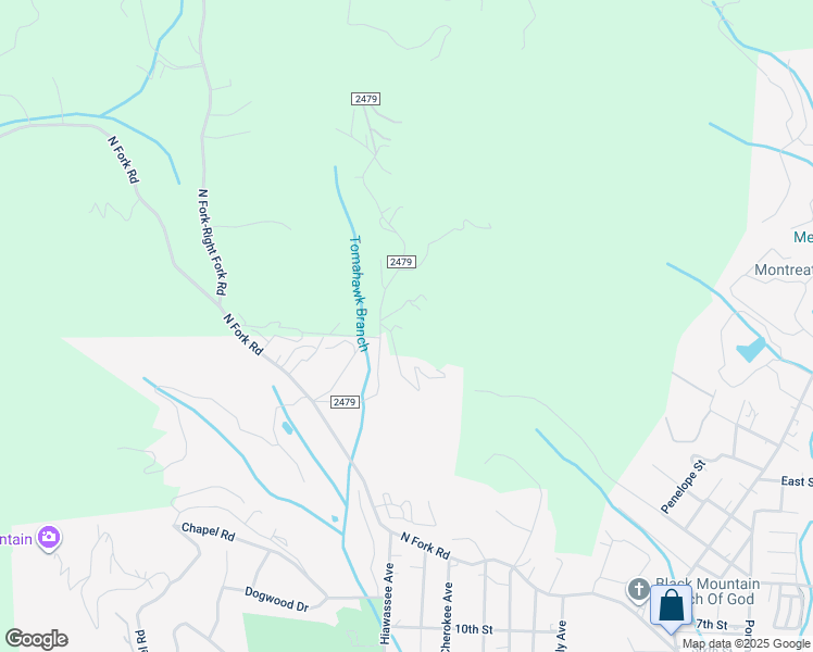 map of restaurants, bars, coffee shops, grocery stores, and more near 19 Old Stone Road in Black Mountain