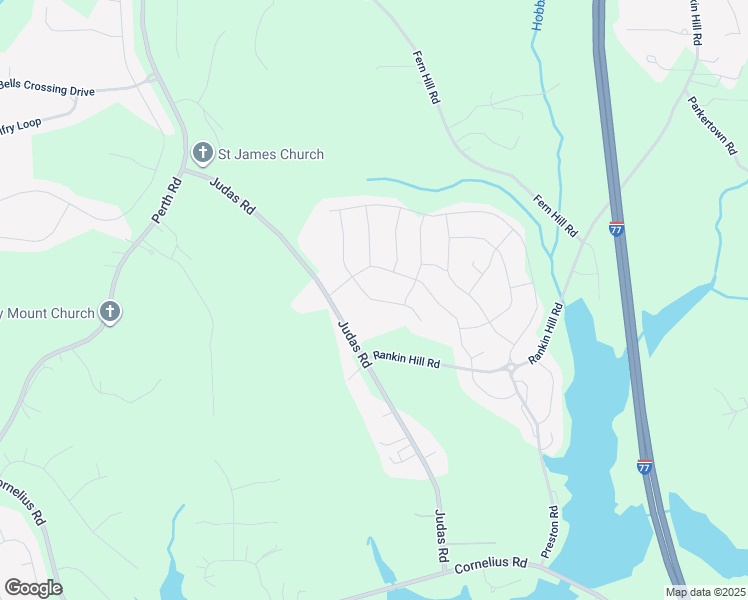 map of restaurants, bars, coffee shops, grocery stores, and more near 167 Cherry Birch Street in Mooresville