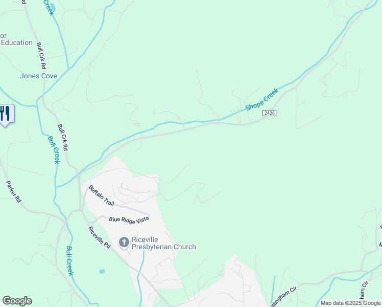 map of restaurants, bars, coffee shops, grocery stores, and more near 151 Shope Creek Road in Asheville