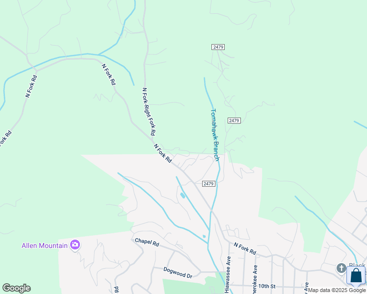 map of restaurants, bars, coffee shops, grocery stores, and more near 45 Ridge Hill Road in Black Mountain