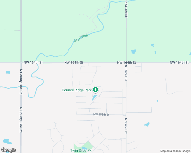map of restaurants, bars, coffee shops, grocery stores, and more near 8000-8498 Northwest 164th Street in Edmond