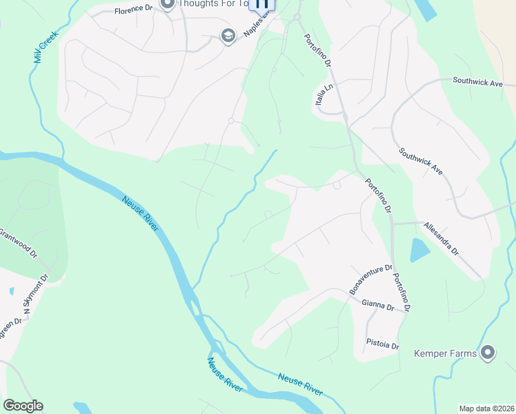 map of restaurants, bars, coffee shops, grocery stores, and more near 33 Tivoli Court in Clayton