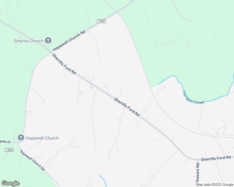 map of restaurants, bars, coffee shops, grocery stores, and more near 7070 Sherrills Ford Road in Catawba County