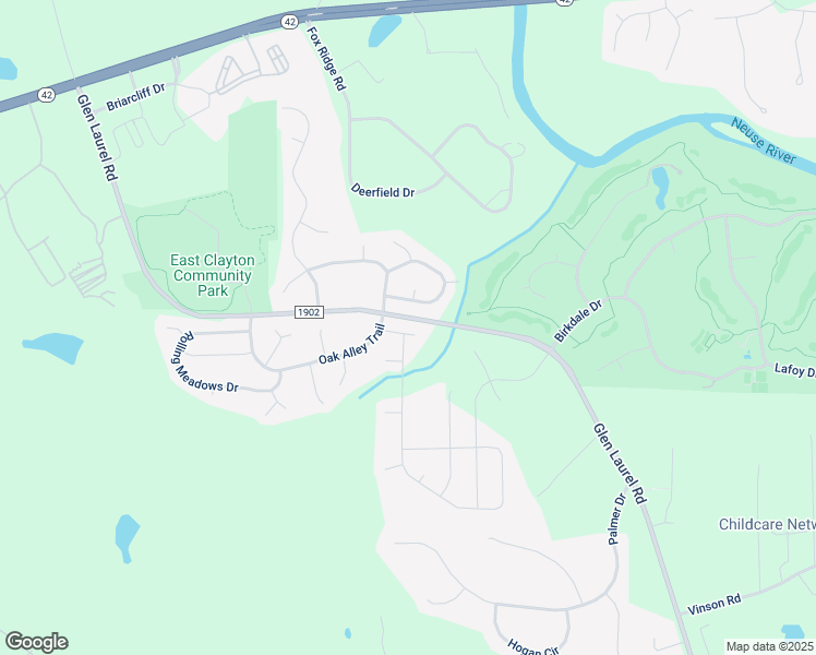map of restaurants, bars, coffee shops, grocery stores, and more near 85 Sugarbush Court in Clayton