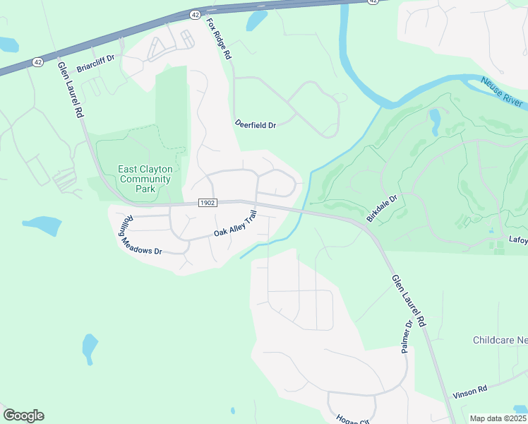 map of restaurants, bars, coffee shops, grocery stores, and more near 49 Sugarbush Court in Clayton