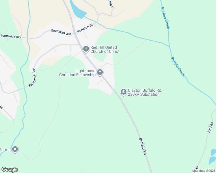 map of restaurants, bars, coffee shops, grocery stores, and more near 10139 Buffalo Road in Clayton