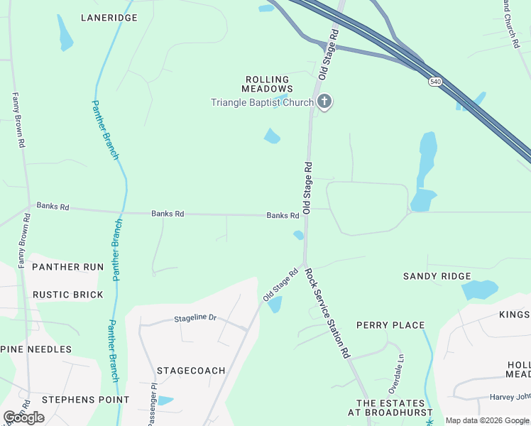 map of restaurants, bars, coffee shops, grocery stores, and more near 2600 Banks Road in Raleigh