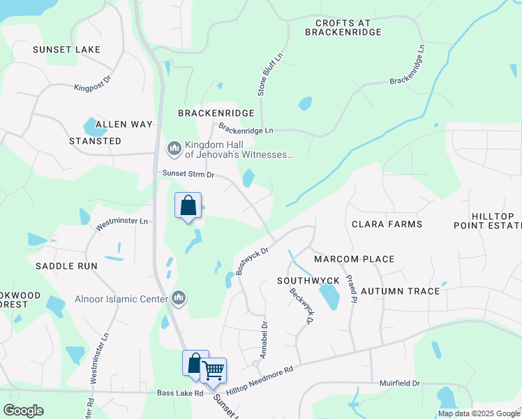 map of restaurants, bars, coffee shops, grocery stores, and more near 4709 Sunset Stream Dr in Fuquay-Varina