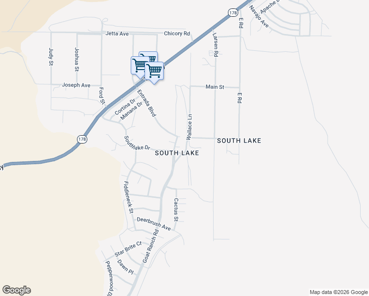 map of restaurants, bars, coffee shops, grocery stores, and more near 4416 Goat Ranch Rd in Lake Isabella
