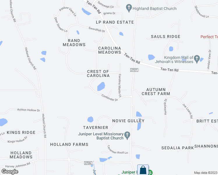 map of restaurants, bars, coffee shops, grocery stores, and more near 8704 New River Circle in Raleigh