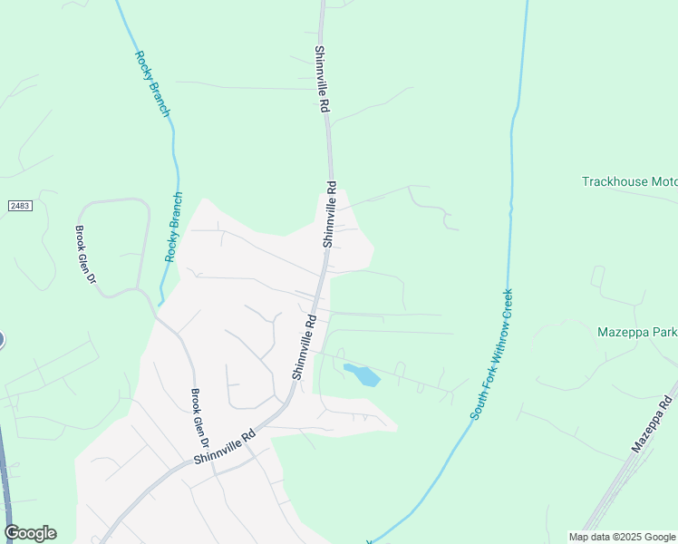 map of restaurants, bars, coffee shops, grocery stores, and more near 424 Shinnville Road in Mooresville