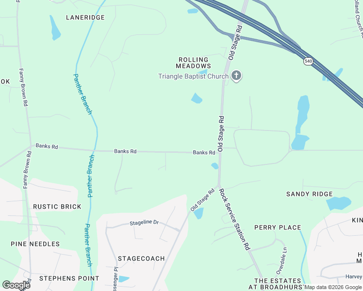 map of restaurants, bars, coffee shops, grocery stores, and more near 2607 Banks Road in Raleigh