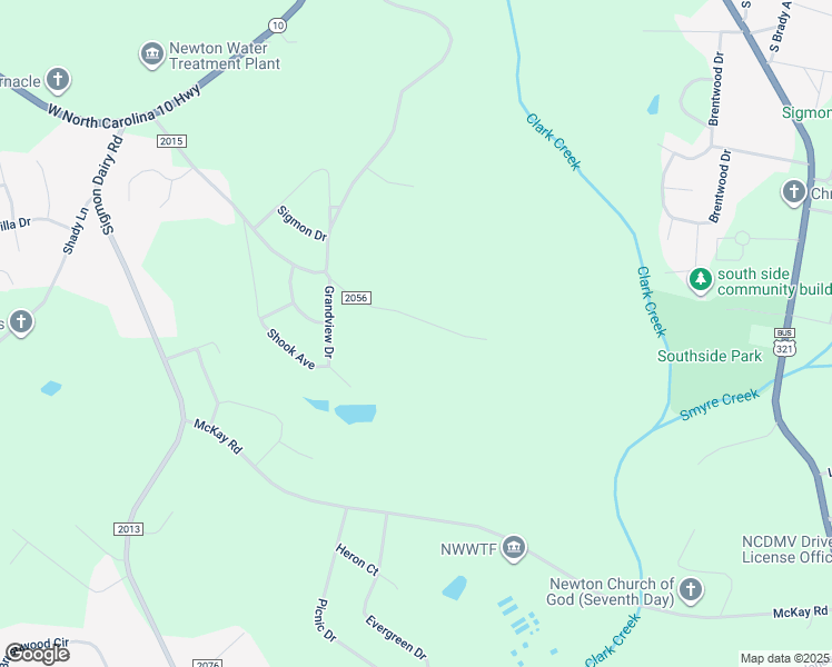 map of restaurants, bars, coffee shops, grocery stores, and more near Glenn Oaks Drive in Lincoln County