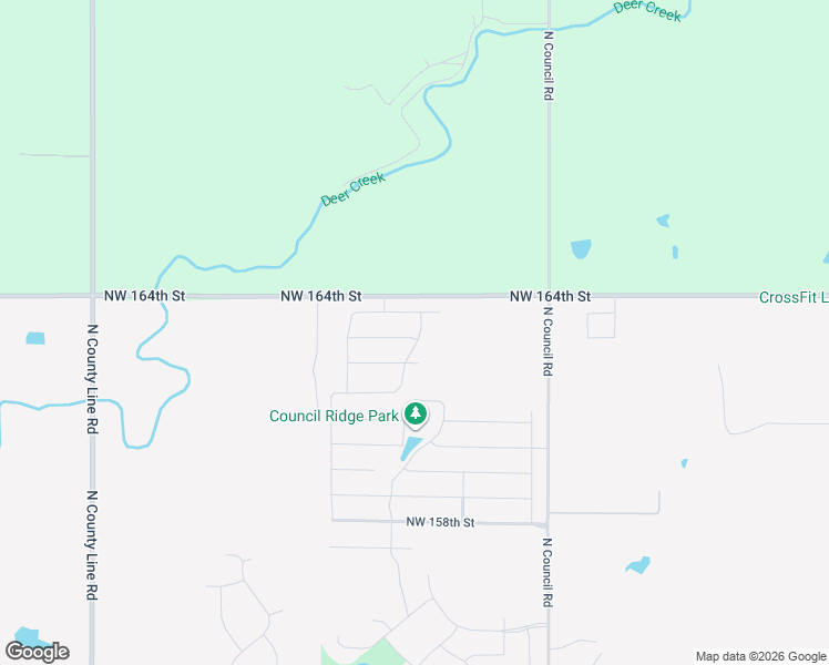 map of restaurants, bars, coffee shops, grocery stores, and more near 8000-8498 Northwest 164th Street in Edmond