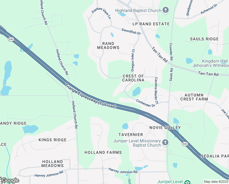 map of restaurants, bars, coffee shops, grocery stores, and more near 4801 Contender Drive in Raleigh