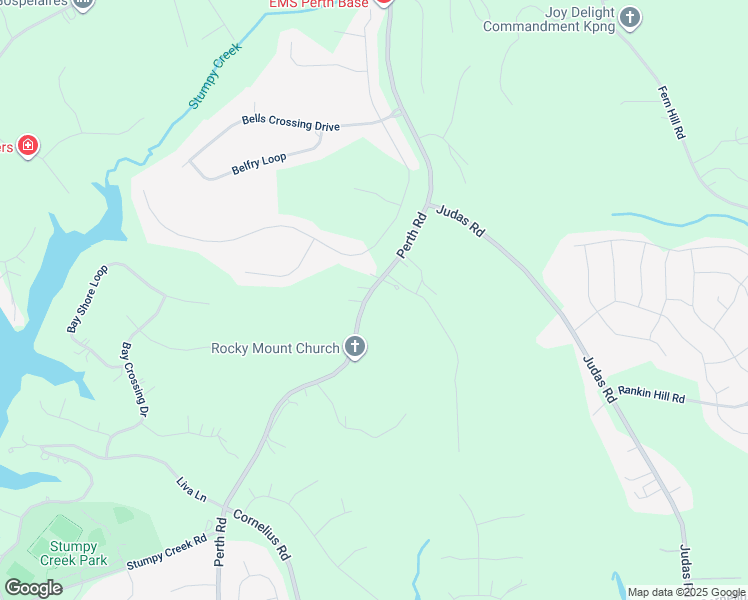 map of restaurants, bars, coffee shops, grocery stores, and more near 1705 Perth Road in Mooresville