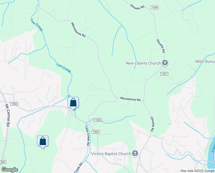 map of restaurants, bars, coffee shops, grocery stores, and more near 307 Macedonia Road in Asheville