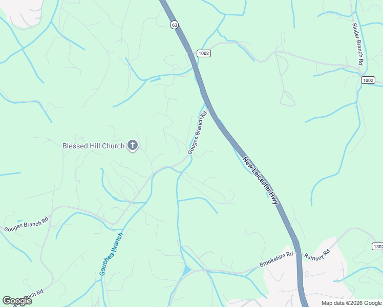 map of restaurants, bars, coffee shops, grocery stores, and more near 52 Gouges Branch Road in Leicester