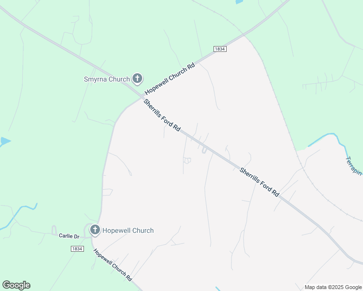 map of restaurants, bars, coffee shops, grocery stores, and more near 1987 Ted Lane in Catawba County