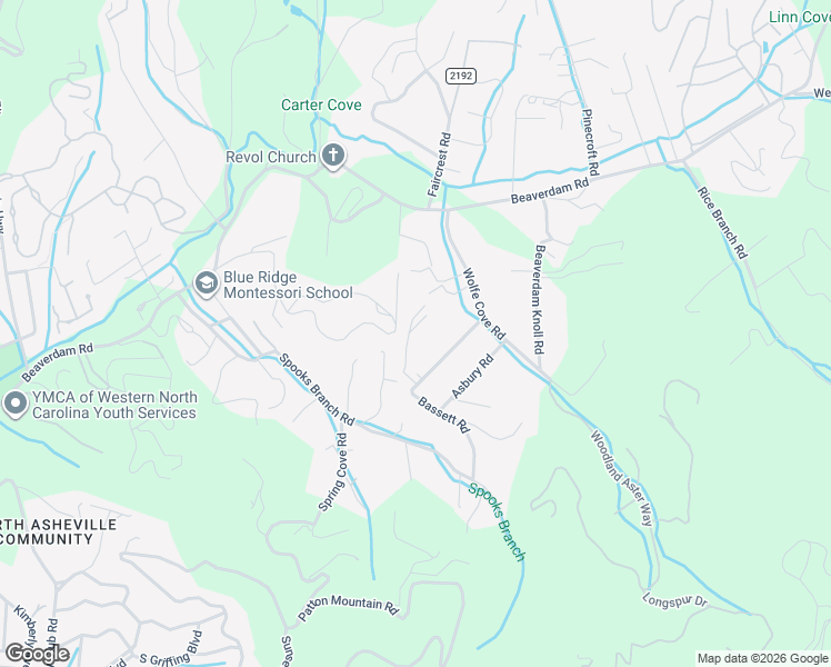 map of restaurants, bars, coffee shops, grocery stores, and more near 17 Dunwood road in Asheville