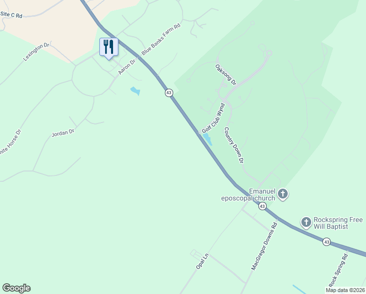 map of restaurants, bars, coffee shops, grocery stores, and more near 3800 North Carolina 43 in Greenville