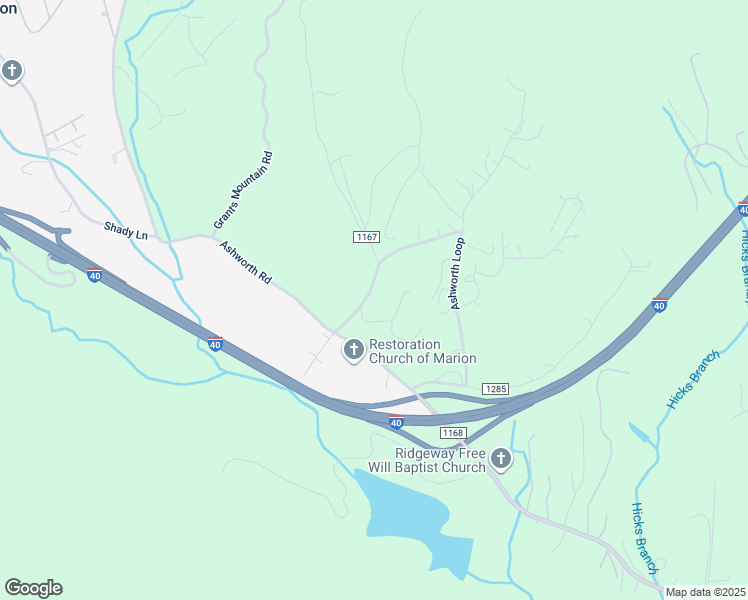 map of restaurants, bars, coffee shops, grocery stores, and more near 110 Ashworth Loop in Marion