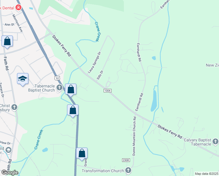 map of restaurants, bars, coffee shops, grocery stores, and more near 104 Edzell Drive in Salisbury