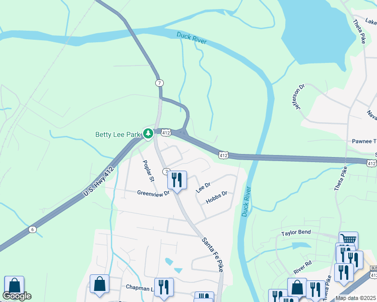 map of restaurants, bars, coffee shops, grocery stores, and more near 714 Pebble Beach Court in Columbia