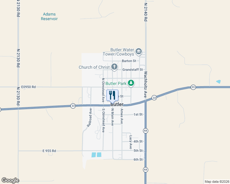 map of restaurants, bars, coffee shops, grocery stores, and more near 217 Ames Avenue in Butler
