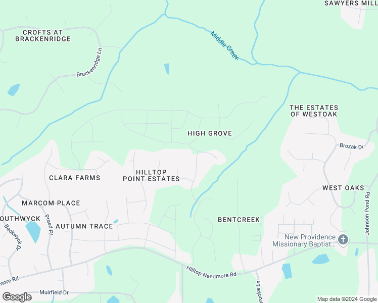 map of restaurants, bars, coffee shops, grocery stores, and more near 3225 Pontellier Court in Fuquay Varina