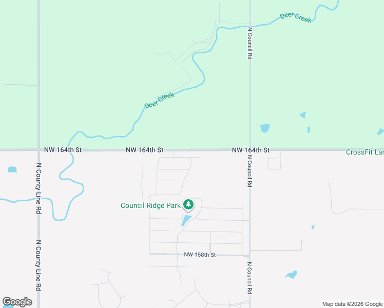 map of restaurants, bars, coffee shops, grocery stores, and more near 8000-8498 Northwest 164th Street in Edmond