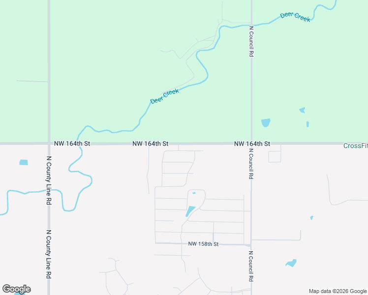 map of restaurants, bars, coffee shops, grocery stores, and more near 8000-8498 Northwest 164th Street in Edmond