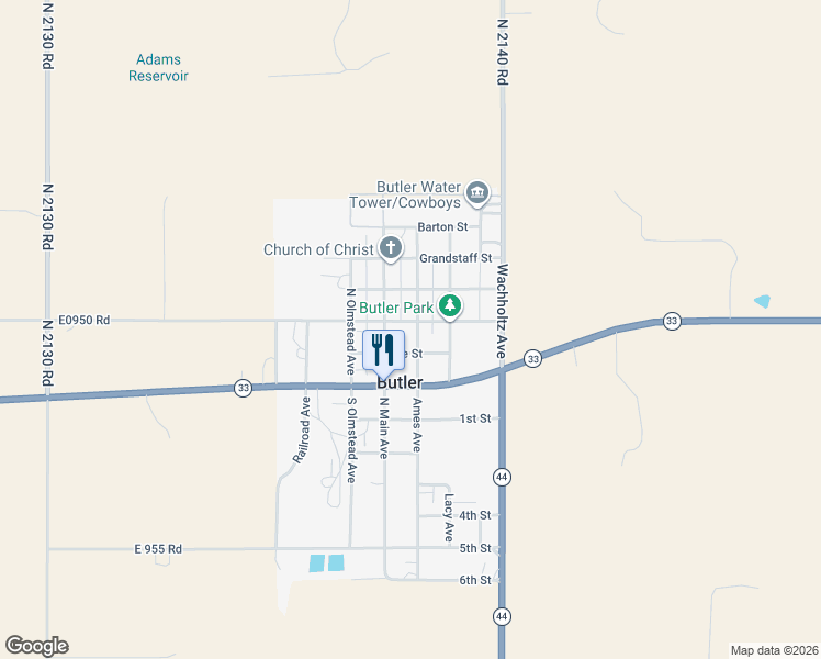 map of restaurants, bars, coffee shops, grocery stores, and more near 217 Ames Avenue in Butler