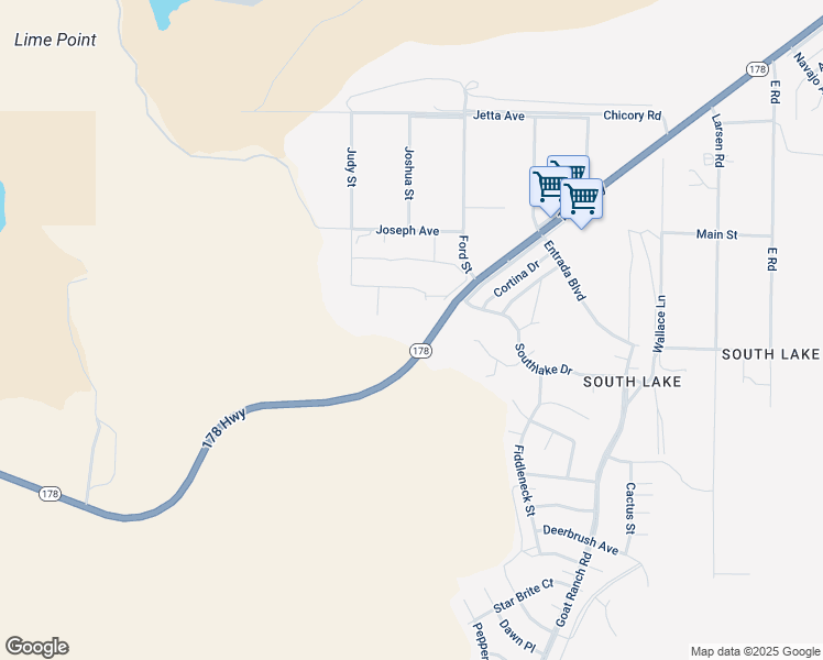 map of restaurants, bars, coffee shops, grocery stores, and more near 4510 California 178 in Lake Isabella