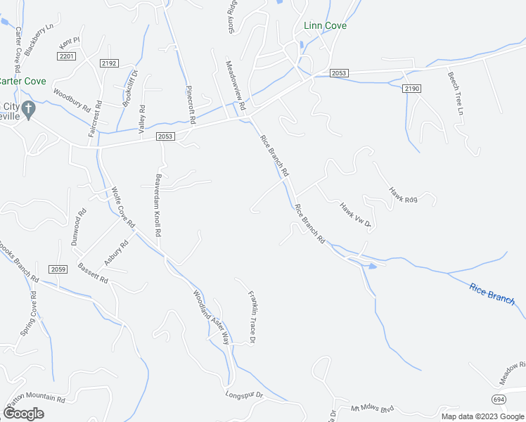 map of restaurants, bars, coffee shops, grocery stores, and more near 51 Rice Branch Road in Asheville