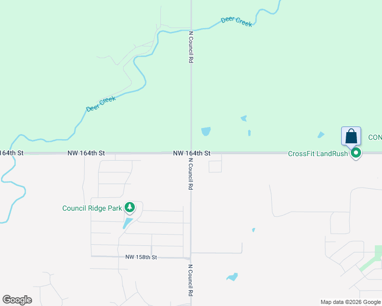map of restaurants, bars, coffee shops, grocery stores, and more near 8000 Northwest 164th Street in Edmond