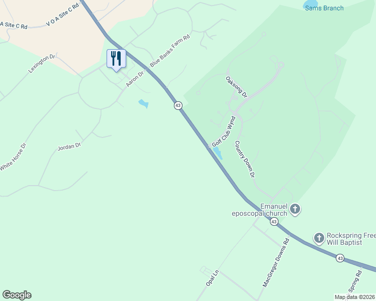map of restaurants, bars, coffee shops, grocery stores, and more near 3800 North Carolina 43 in Greenville